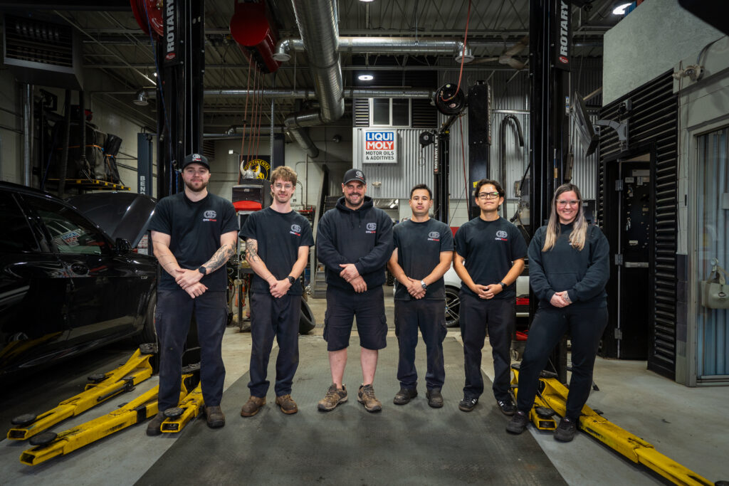 The OttoStadt MotorWerks team in their workshop